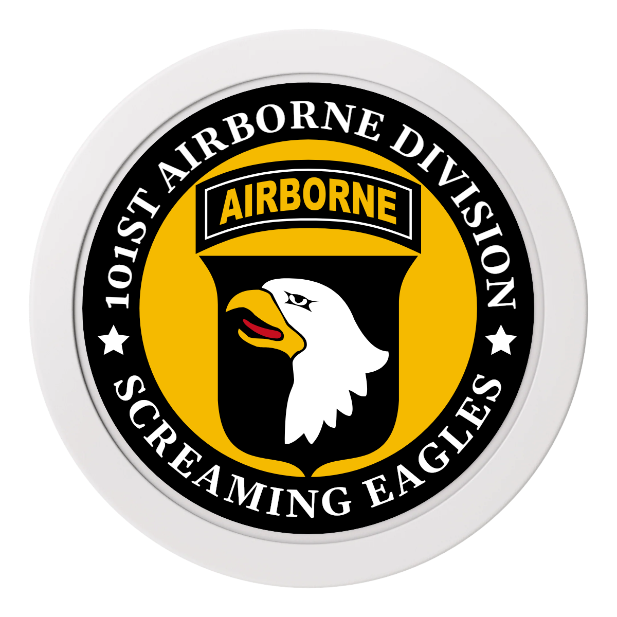 Army Airborne 2" Oversized Poker Chips - White - Back