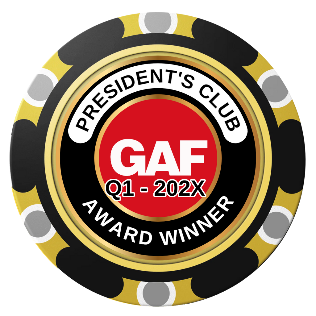 President's Club Clay Poker Chips - Black / Monte Carlo / 40mm - Back