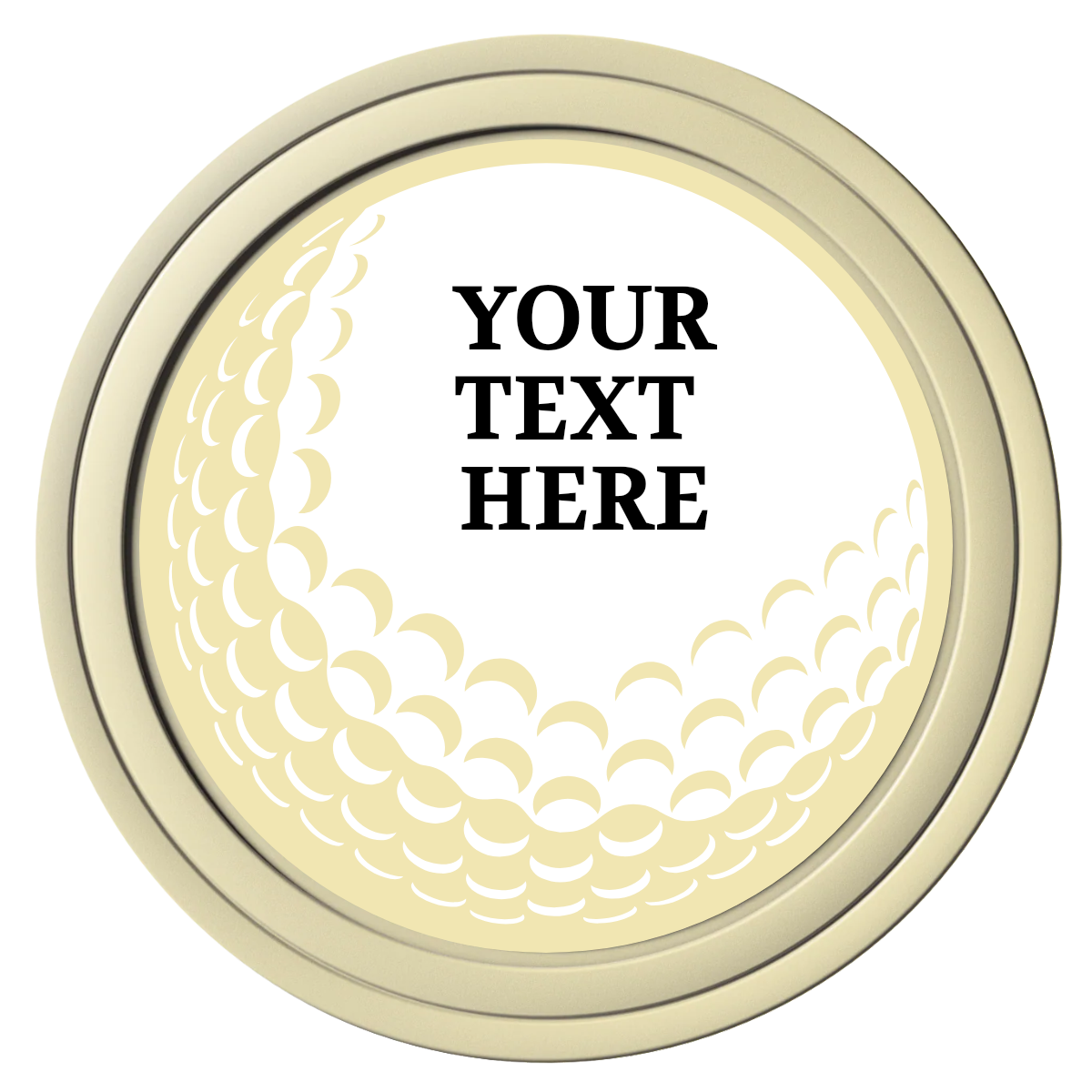 Hole In One Composite Poker Chips - Ivory / Solid - Front