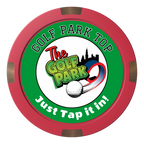 Golf Slogan Composite & Metal Hybrid Poker Chips - Red - Back