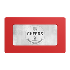 Chique Wedding Token Rectangular Poker Chip Plaques - Red - Back