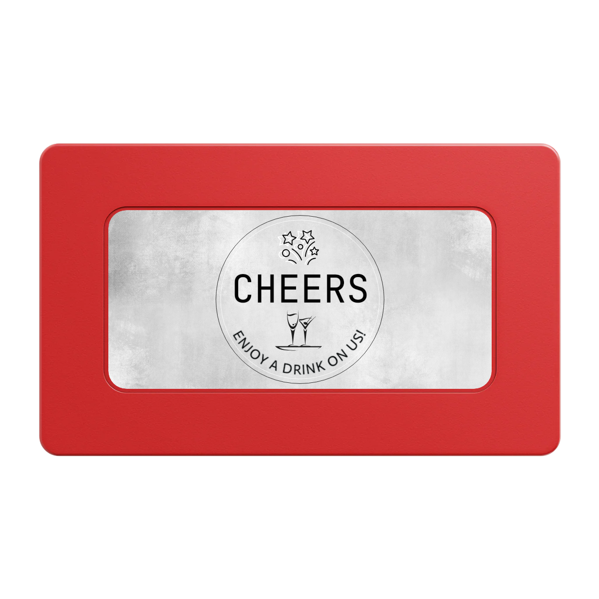 Chique Wedding Token Rectangular Poker Chip Plaques - Red - Back