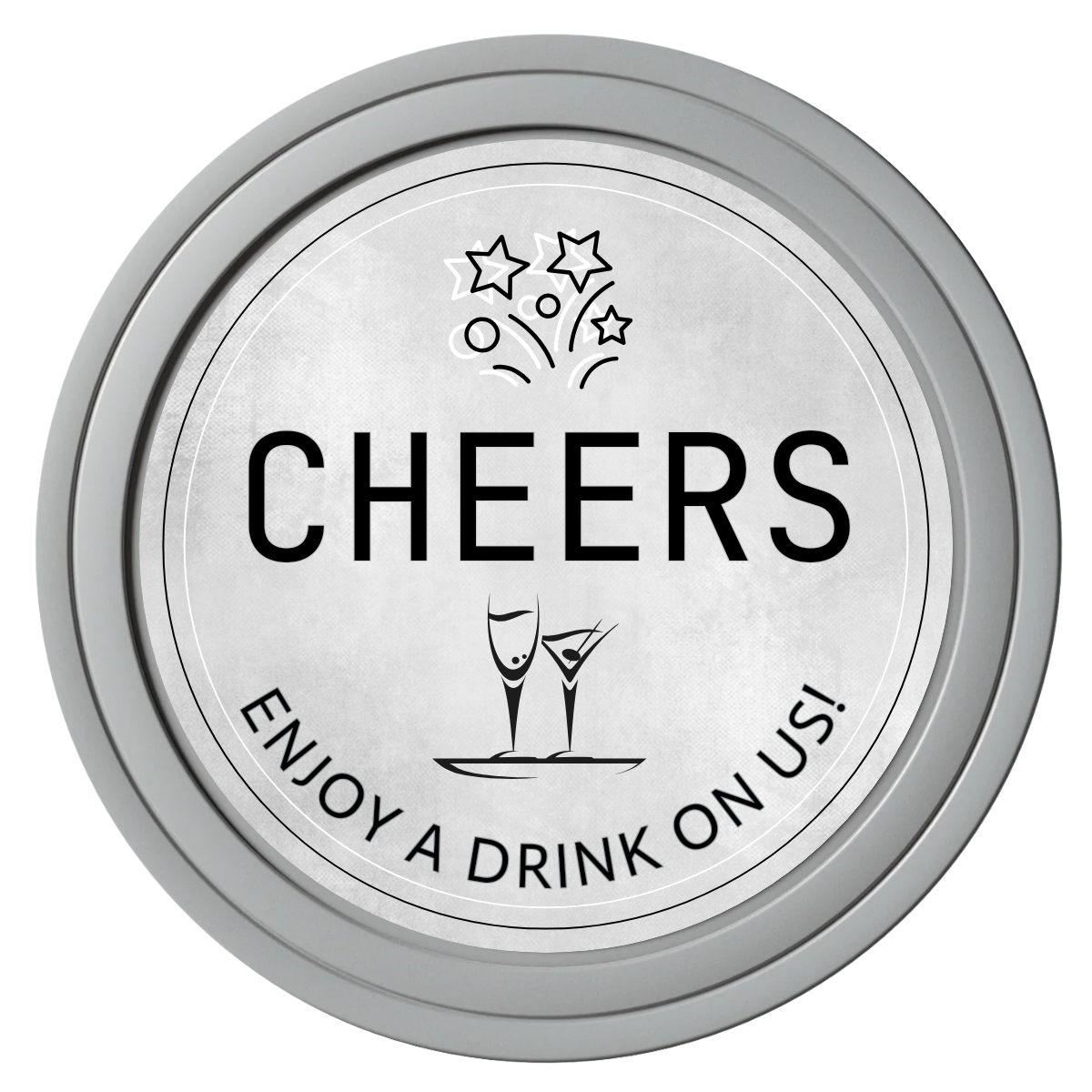 Chique Wedding Token Composite Poker Chips - Gray / Solid - Front