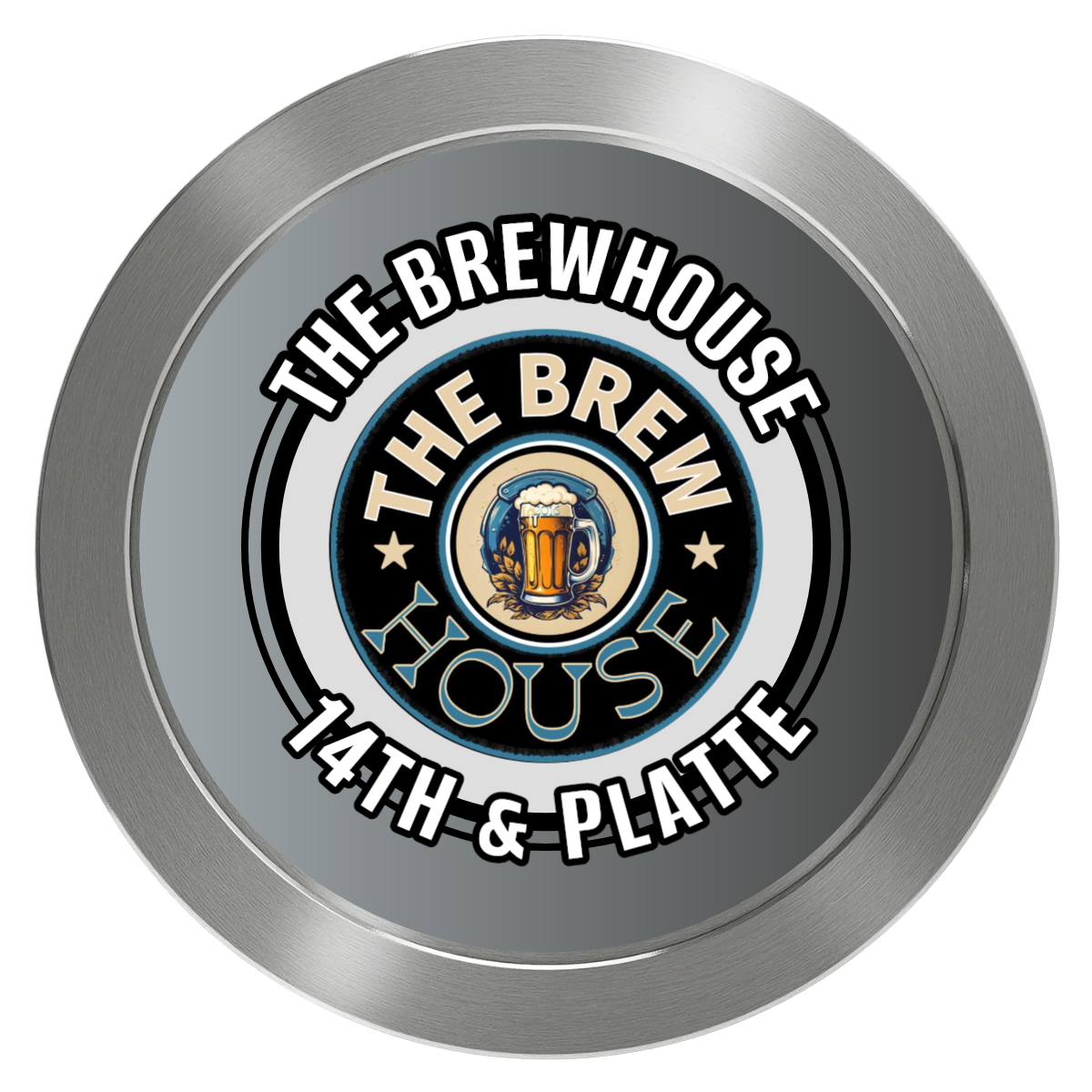 Ice Cold Beer Drink Token Aluminum Poker Chips - Silver - Back
