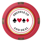 Fours Suits Club Composite & Metal Hybrid Poker Card Protectors - Red - Back
