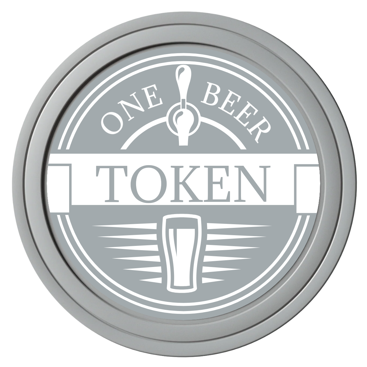 Tap Out Composite Poker Chips - Gray / Solid - Front