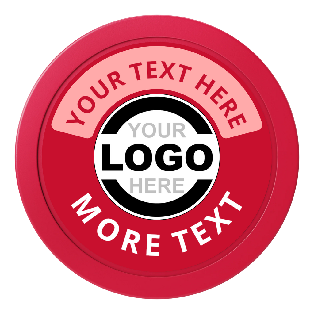 Two Tone Logo 2" Oversized Poker Chips - Red - Back