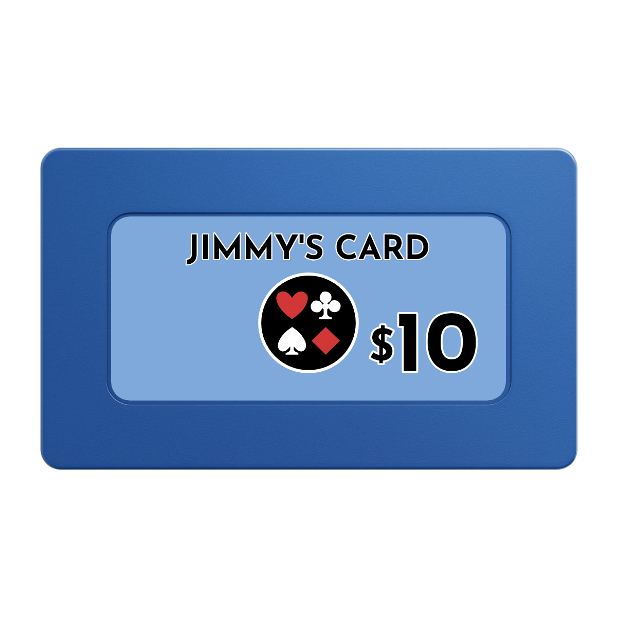 Your Four Suits Rectangular Poker Chip Plaques - Blue - Front
