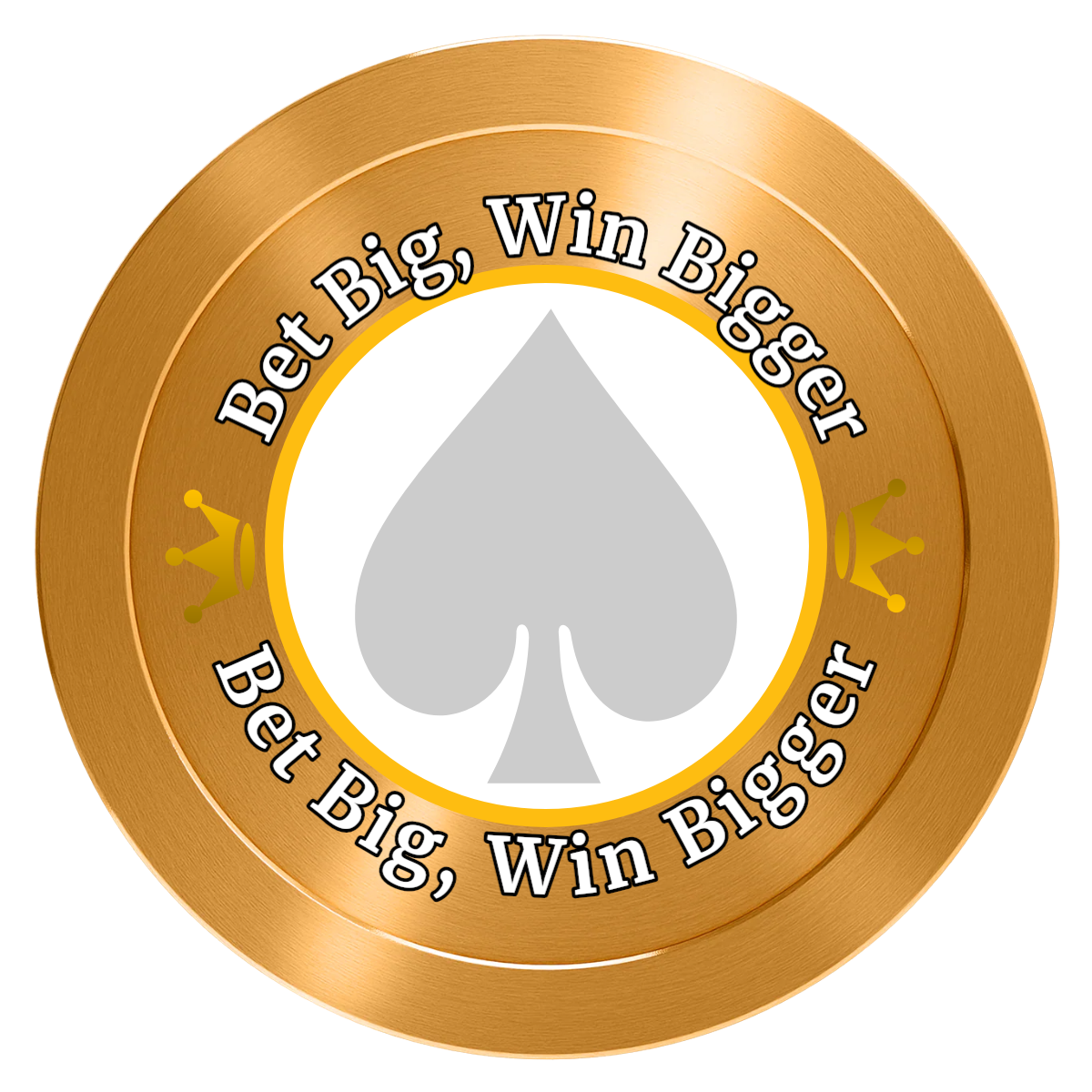 Casino Royale Aluminum Poker Card Guards - Gold - Front