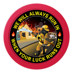 Firefighter Maltese Cross 2" Oversized Poker Chips - Red - Front