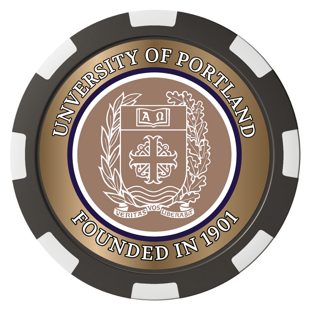 Air Force ROTC Det 695 Composite Poker Chips - Black / 8 Spot - Back