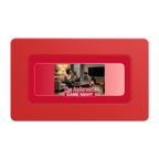 Anderson's Game Night Rectangular Poker Chip Plaques - Red - Back