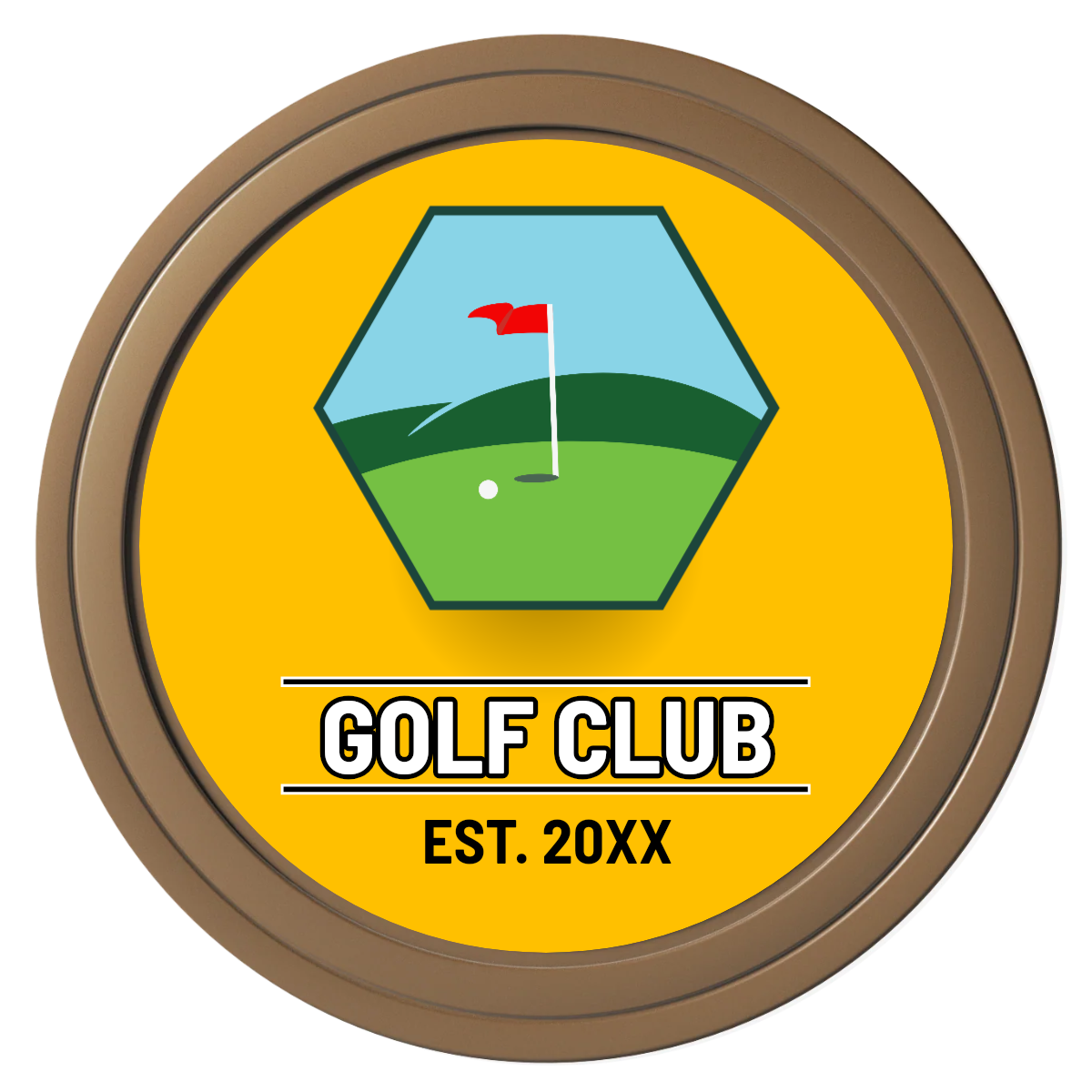 Birdy Bevy Composite Poker Chips - Brown / Solid - Front