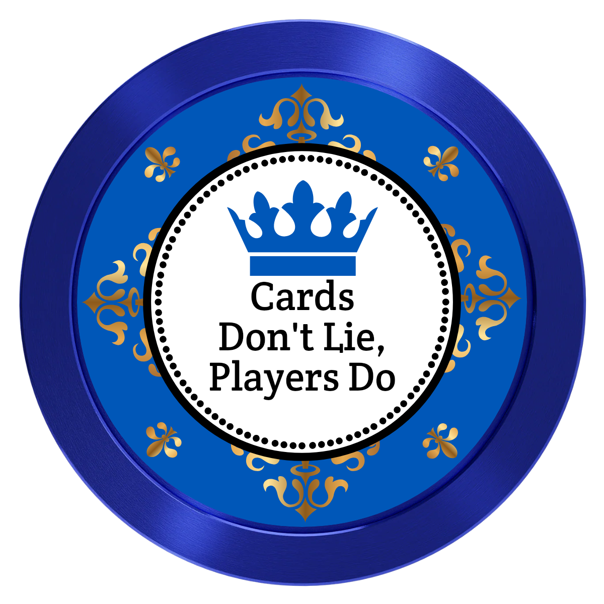 Monaco #001 Aluminum Poker Card Guards - Blue - Front