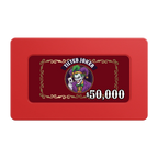 Tilted Joker Rectangular Poker Chip Plaques - Red - Back
