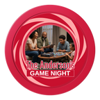 Anderson's Game Night 2" Oversized Poker Chip - Custom Dealer Button & Card Protector - Red - Back