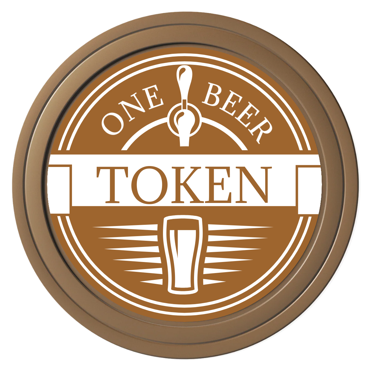 Tap Out Composite Poker Chips - Brown / Solid - Front