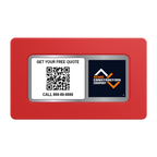 Acme Construction Rectangular Poker Chip Plaques - Red - Front