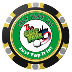 Golf Slogan Clay Poker Chips - Black / Monte Carlo / 40mm - Back