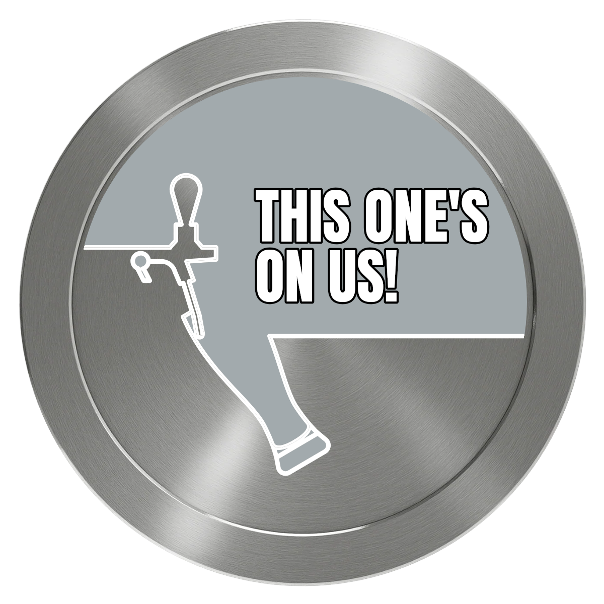 I'd Tap That Aluminum Poker Chips - Silver - Front