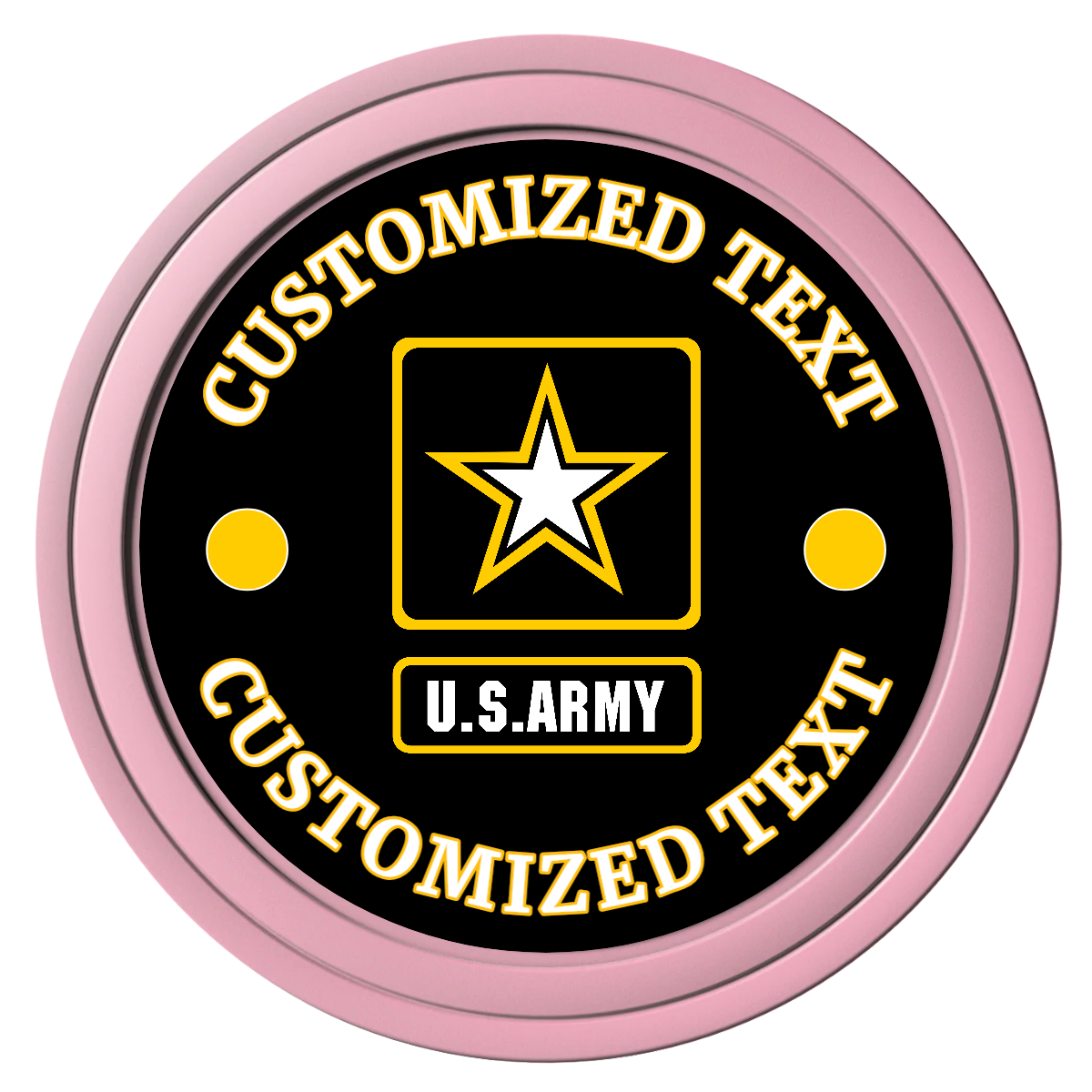 Army Strong Composite Poker Chips - Pink / Solid - Front