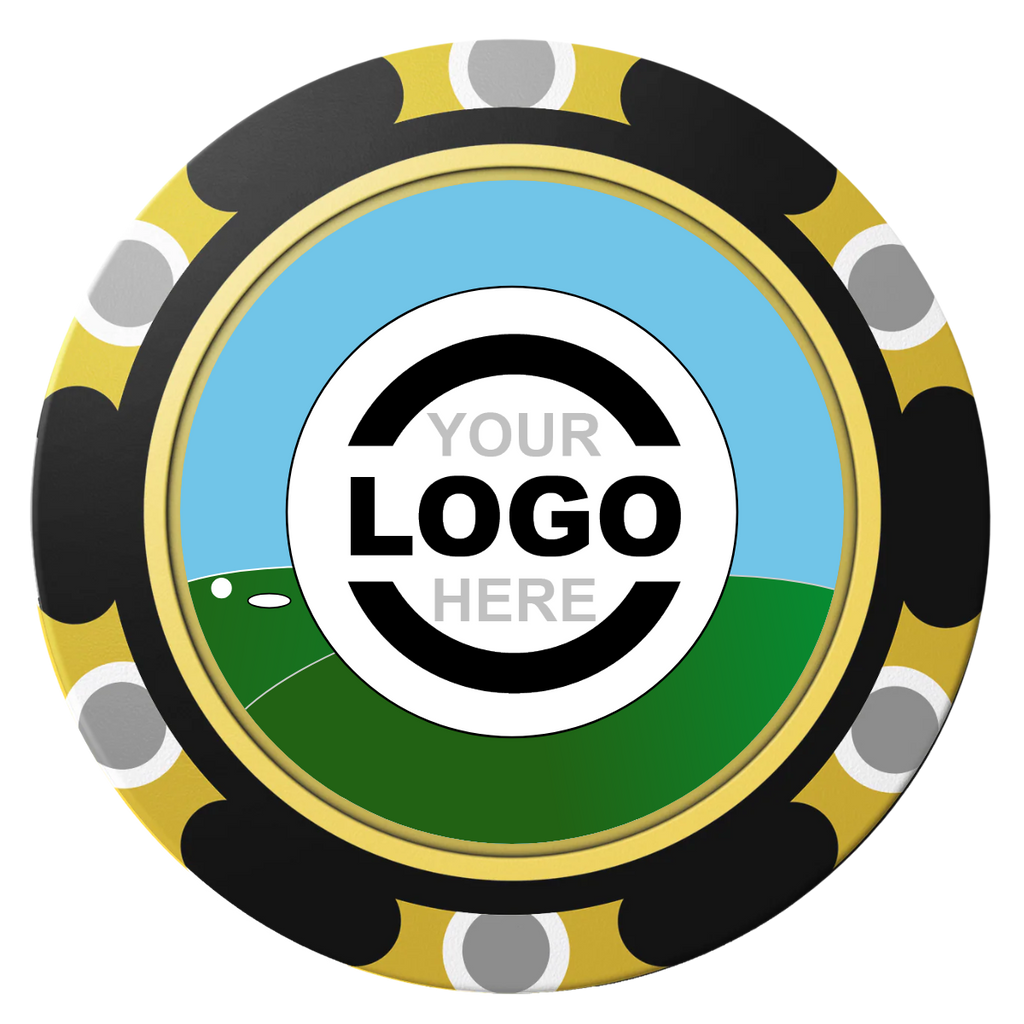 Going Golfing Today Clay Poker Chips - Black / Monte Carlo / 40mm - Back
