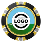 Going Golfing Today Clay Poker Chips - Black / Monte Carlo / 40mm - Back
