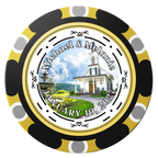 Save the Date Element Clay Poker Chips - Black / Monte Carlo / 40mm - Back
