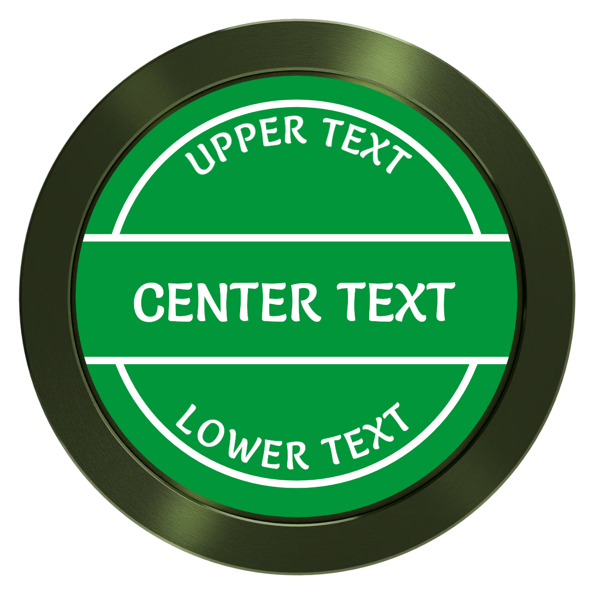 Crisp Banner Aluminum Poker Card Guards - Green - Front