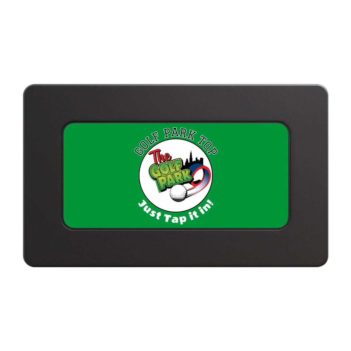 Golf Slogan Rectangular Poker Chip Plaques - Black - Back