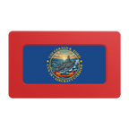 Navy USS Gerald Ford Rectangular Poker Chip Plaques - Red - Front