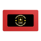 Army Strong Rectangular Poker Chip Plaques - Red - Back