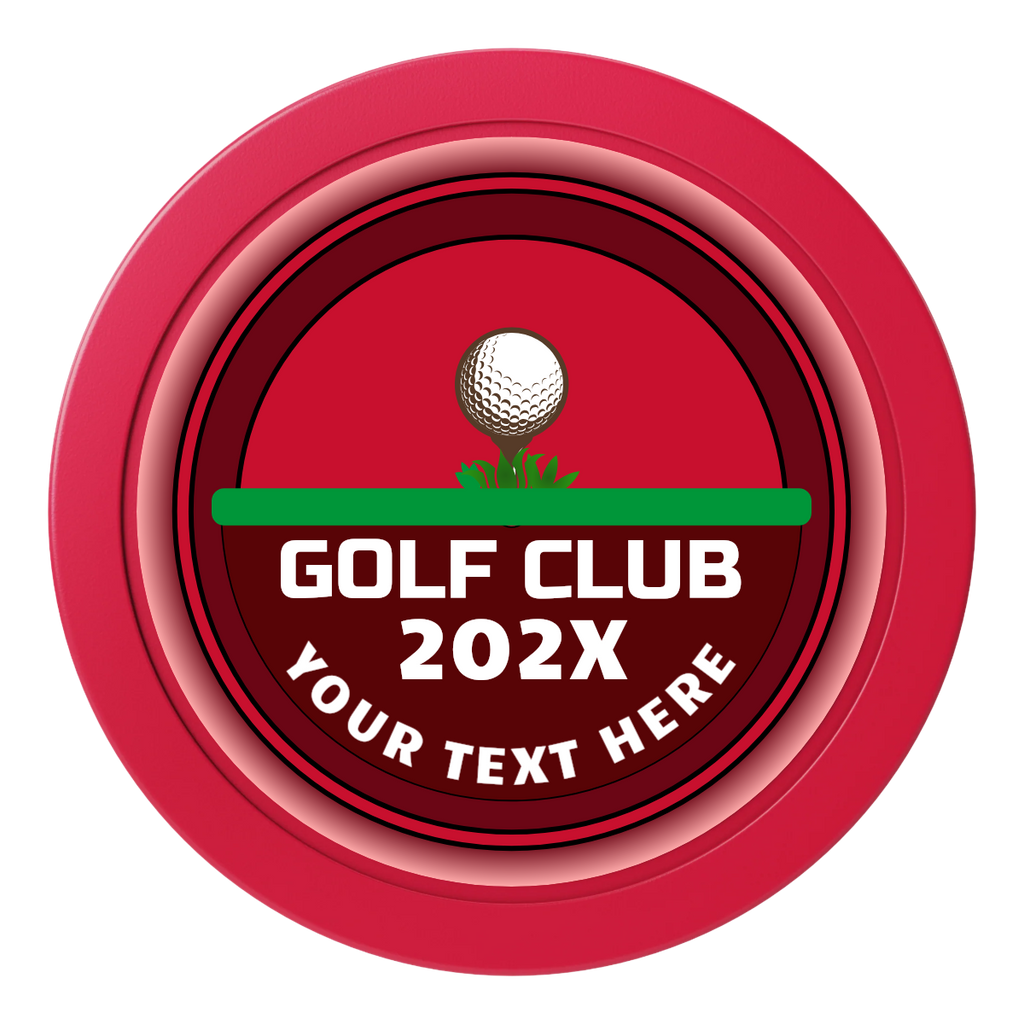 Teed Up 2" Oversized Poker Chips - Red - Back