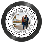 Save the Date Element Aluminum Poker Chips - Black - Front