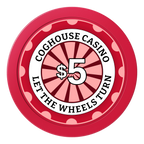 Cog House 2" Composite Dealer Button - Red - Back