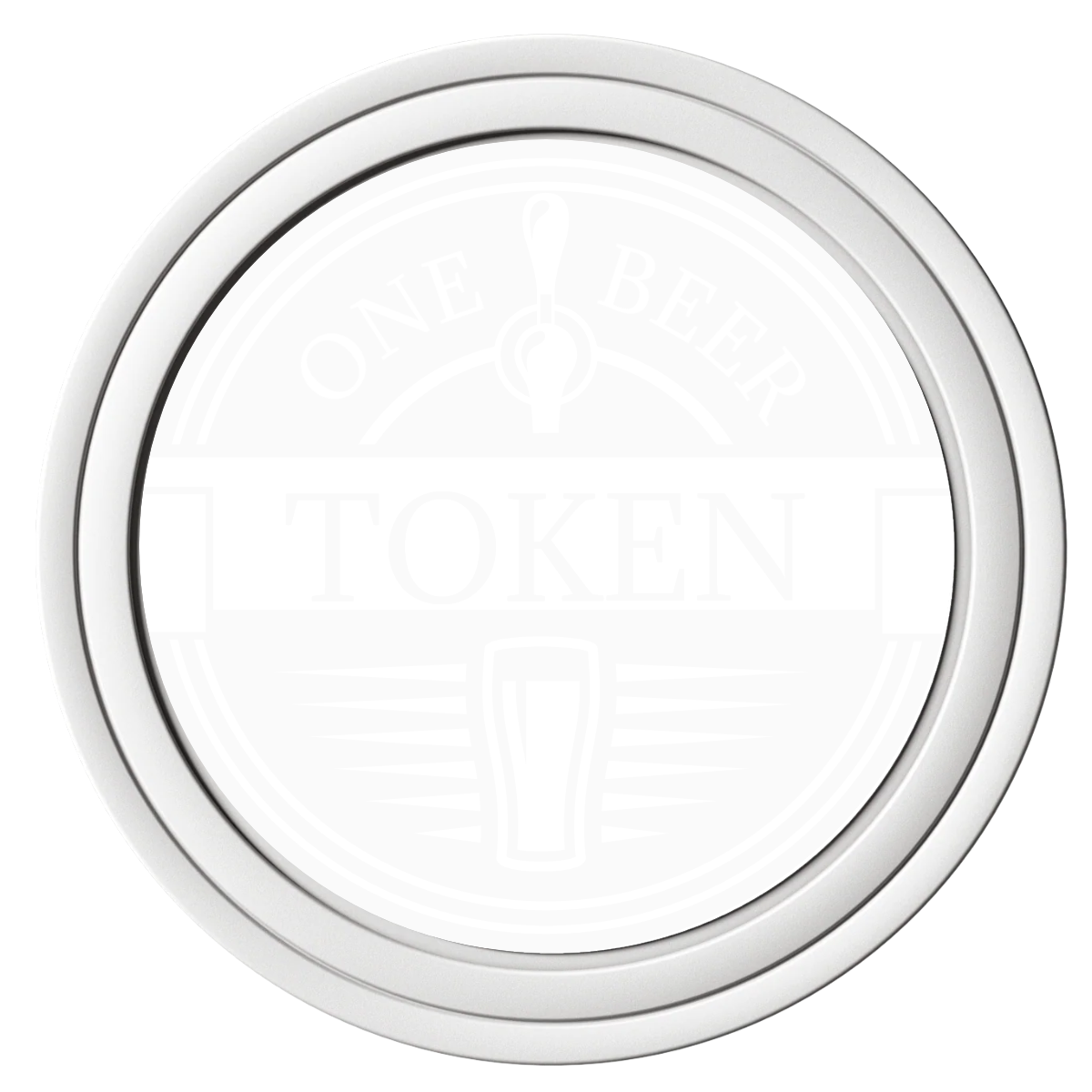 Tap Out Composite Poker Chips - White / Solid - Front