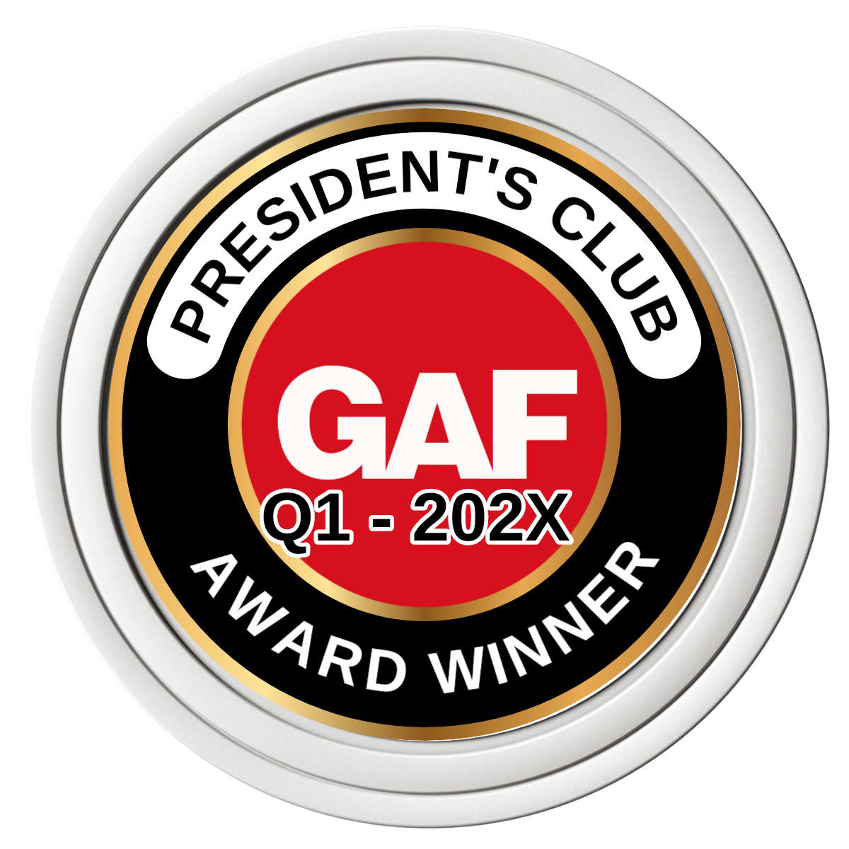 President's Club Composite Poker Chips - White / Solid - Front