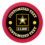 Army Strong 2" Oversized Poker Chips - Red - Back