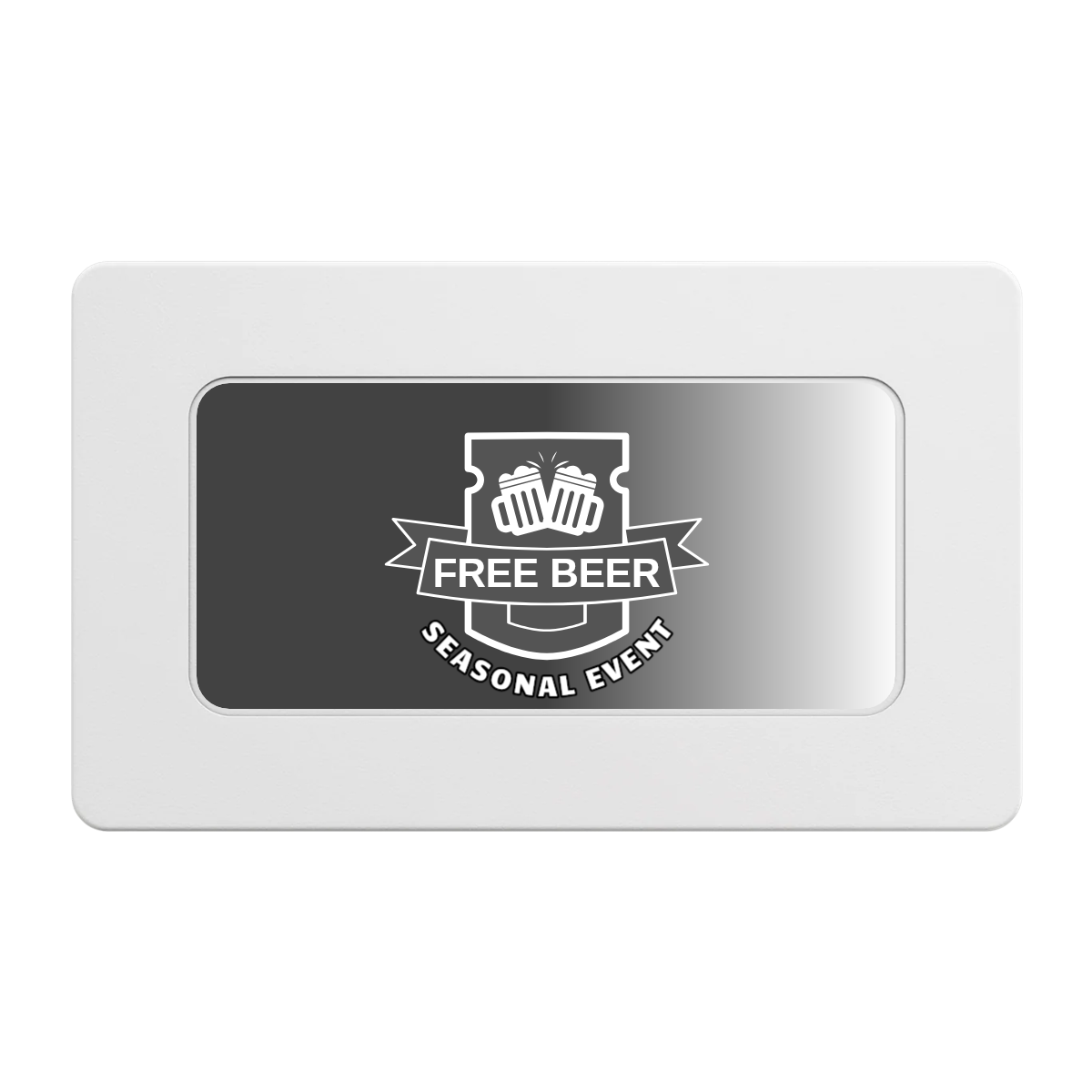 Craft Beer #001 Rectangular Poker Chip Plaques - White - Back