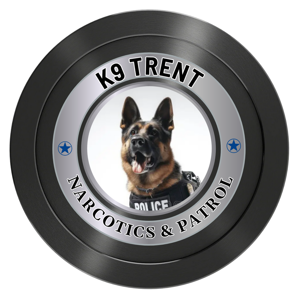 K-9 Trent Aluminum Poker Chips - Black - Front