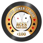 Aces Poker League Aluminum Poker Chips - Black - Back
