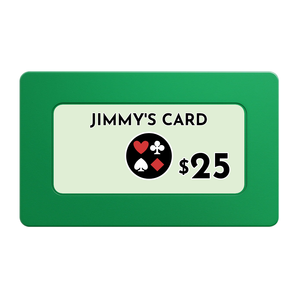 Your Four Suits Rectangular Poker Chip Plaques - Green - Front