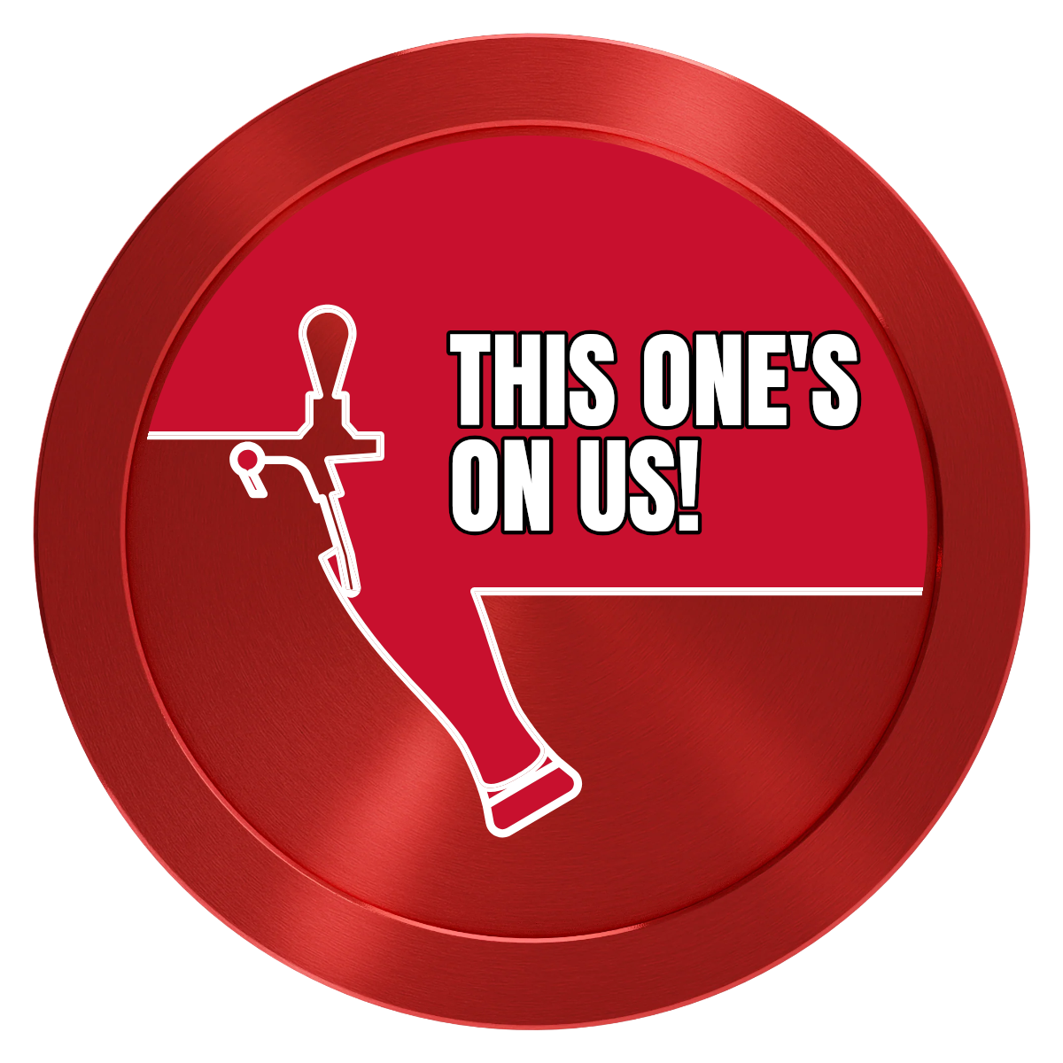 I'd Tap That Aluminum Poker Chips - Red - Front