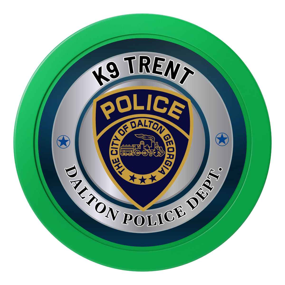 K-9 Trent 2" Oversized Poker Chips - Green - Back