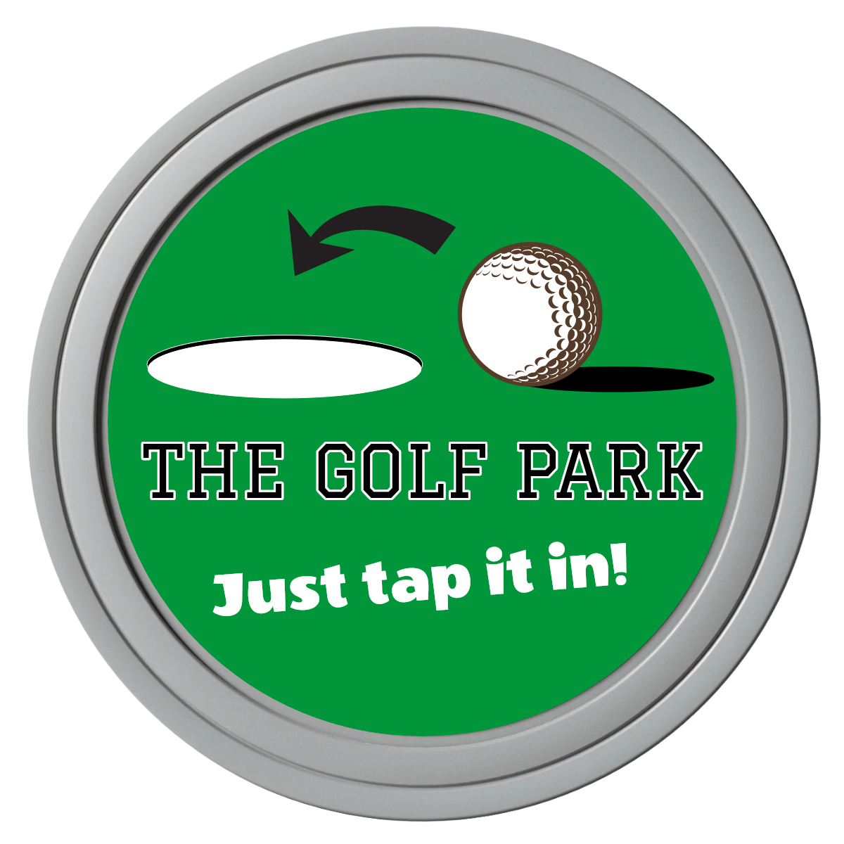 Golf Slogan Composite Poker Chips - Gray / Solid - Front