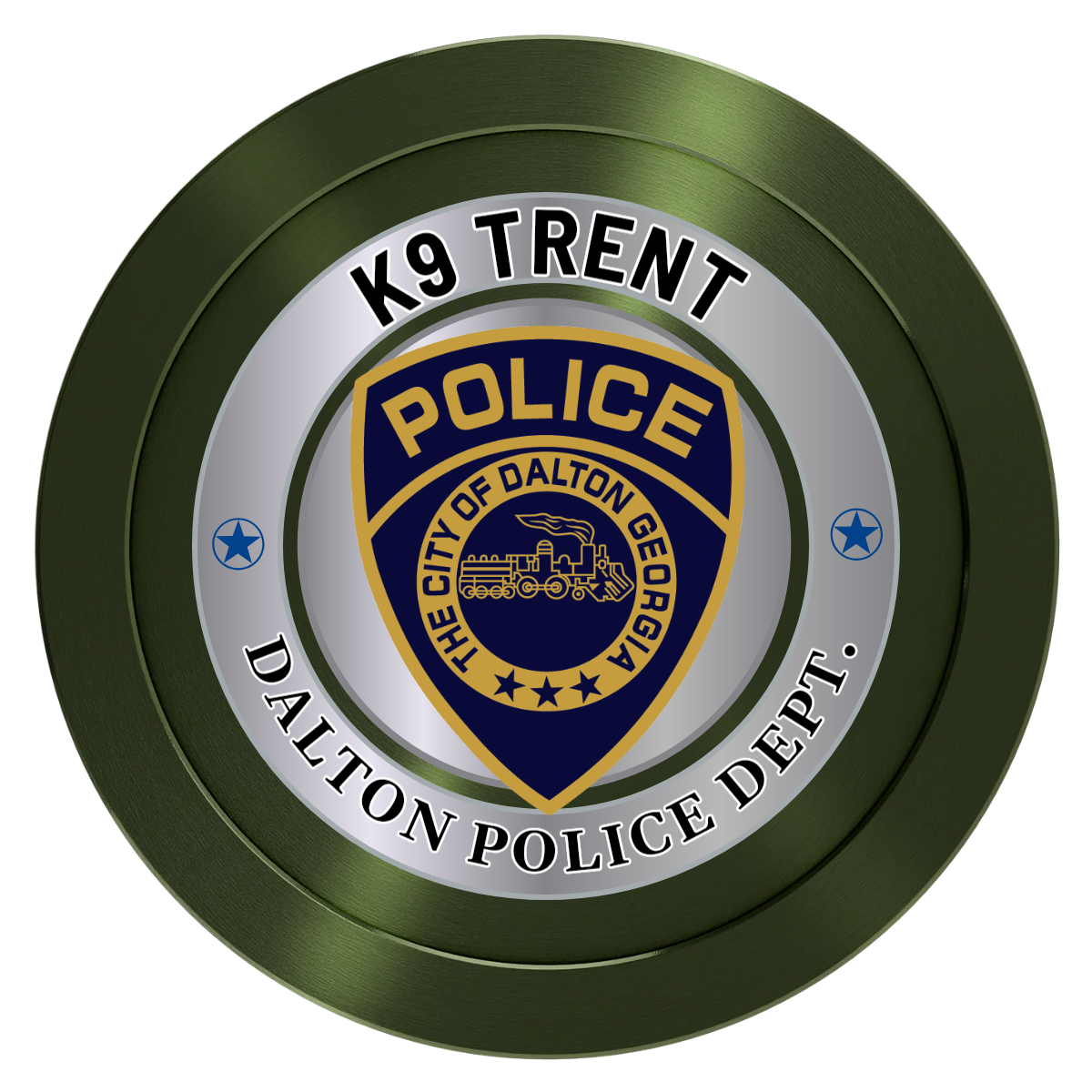 K-9 Trent Aluminum Poker Chips - Green - Back