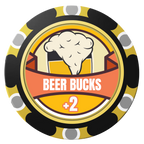 Banner Brew Clay Poker Chips - Black / Monte Carlo / 40mm - Front