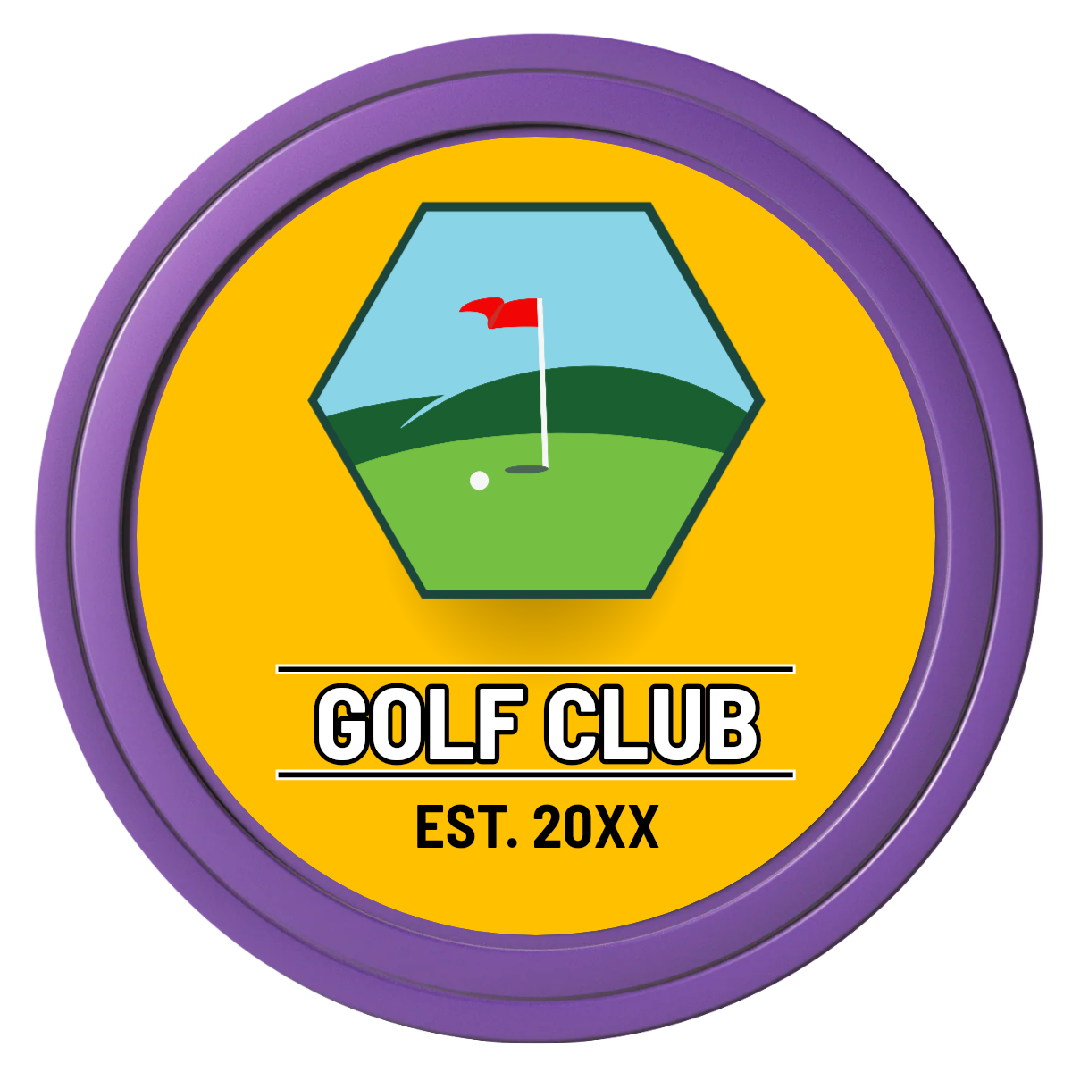 Birdy Bevy Composite Poker Chips - Purple / Solid - Front