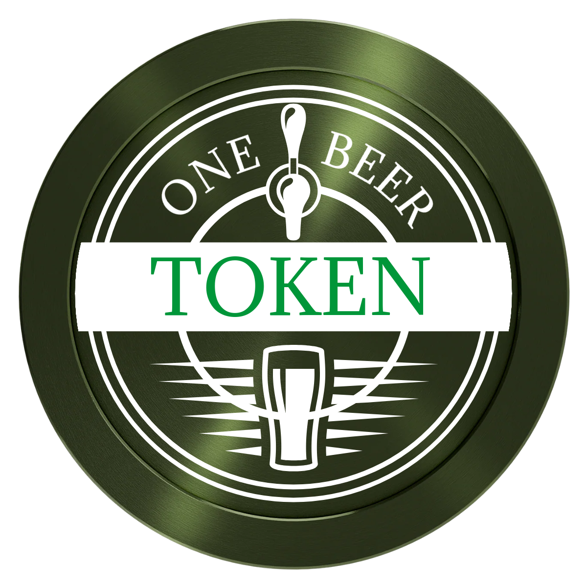 Tap Out Aluminum Poker Chips - Green - Back