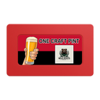 Drink On Us Rectangular Poker Chip Plaques - Red - Front